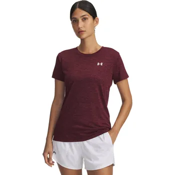 Dámské tričko Dámské Tričko s krátkým rukávem UNDER ARMOUR TECH SSC- TWIST 1384230-600 – Vínová XS