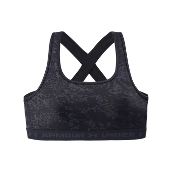 Dámské spodní prádlo DÁMSKÁ Podprsenka UNDER ARMOUR CROSSBACK MID PRINT 1361042-013 – Černá M