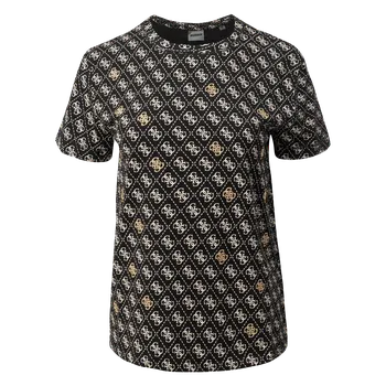 Dámské Tričko s krátkým rukávem GUESS 4G RHOMBUS STUDS SS T-SHIRT V5BI14I3Z14-PJ5U – Černá M
