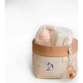 Doplněk pro panenku Košík s příslušenstvím pro panenku s jednorožcem Antonio Juan 92323