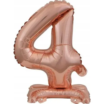 Balónek Fóliový balónek stojící číslice 4 růžové zlato 38 cm