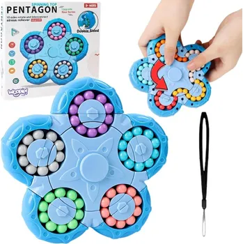 Dřevěná hračka Magic Beans puzzle pentagon Woopie