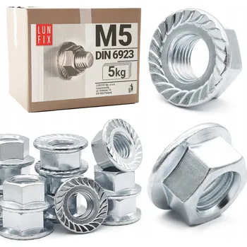 Matice M5 Přírubová matice DIN6923 pozink 5 kg