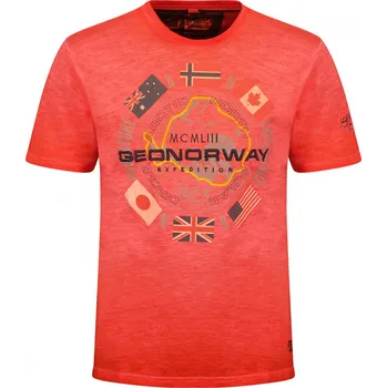 Pánské tričko GEOGRAPHICAL NORWAY tričko pánské JIRKEL MEN M korálová