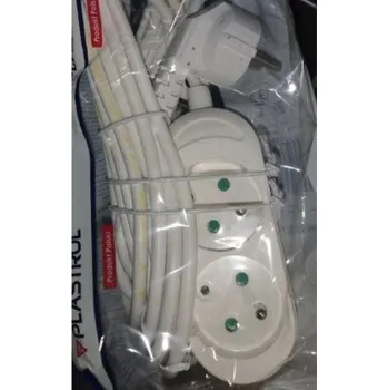 Napájecí kabel Prodlužovací Kabel přívodní kabel Plast-Rol 5 m, 2 ks, bílý