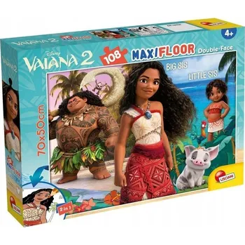 Puzzle Puzzle Maxi Podlahové Vaiana 2 x 108 dílků - Lisciani