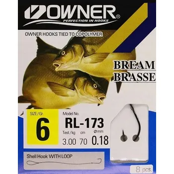 Rybářský háček Háčky na vodu, plovoucí háčky, s návazcem, s protihrotem Owner RL-173 9 ks