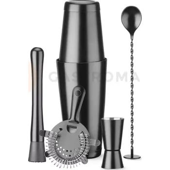 Barový set v tubě, černý, 120x320 mm | BAR UP, 596609