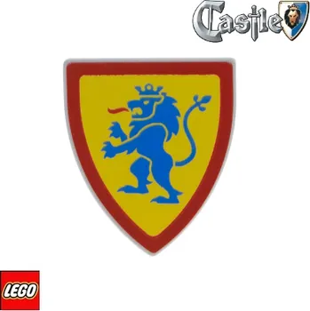 Stavebnice LEGO LEGO® Příslušenství k figurkám LEGO ŠTÍT trojúhelníkový šedý / modrý LEV 3846pb062