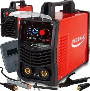 Svářečka Invertorová elektrodová svářečka MMA / TIG ARC 250 WELDMAN 240 A 60%