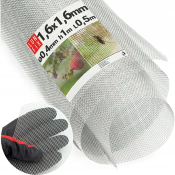 Pletivo Pletivo pozinkované 1,6x1,6mm drát 0,4mm výška 1m - 0,5m2