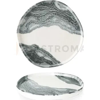 Talíř Organický talíř s okrajem, 250 mm | CHURCHILL, Tide Black