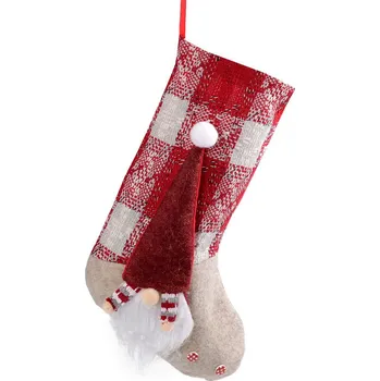 Vánoce Mikulášská / vánoční punčocha 24x44 cm