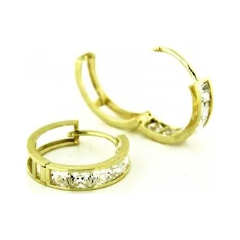 Náušnice Zlaté náušnice kroužky ze žlutého zlata