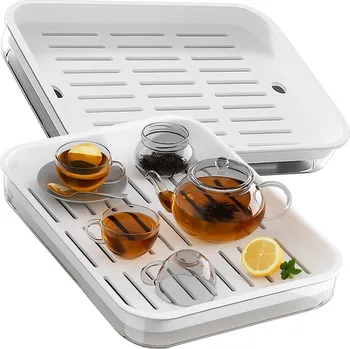 VERK GROUP Dvojitá kuchyňská mísa s odkapávačem na nádobí, zeleninu a ovoce plastová