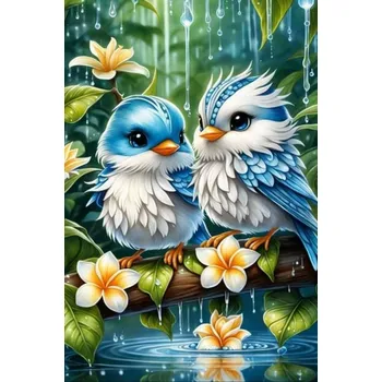 Diamantové malování Diamantové malování - Ptáčci u vody