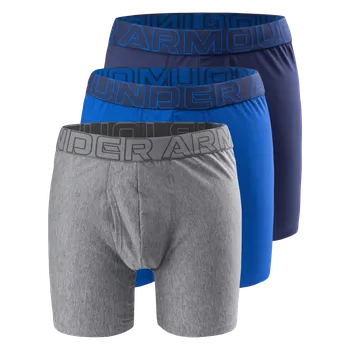 Boxerky Pánské Boxerky UNDER ARMOUR UA PERFORMANCE TECH MESH -SOLID 6 IN 3PK 1383884-410 – Tmavě modrá XXL