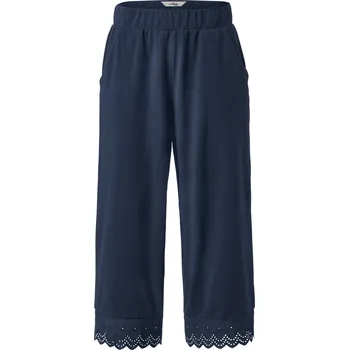 Dámské kalhoty 638227 - Tchibo - Kalhoty culotte s výšivkou - pro ženy - vel. L 44/46 - barva: modrá