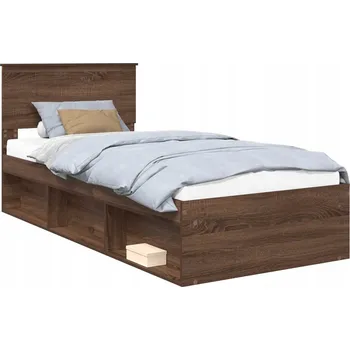 Postel Rámeček postele Hnědý dub 90 x 190 cm Masivní borovicové dřevo