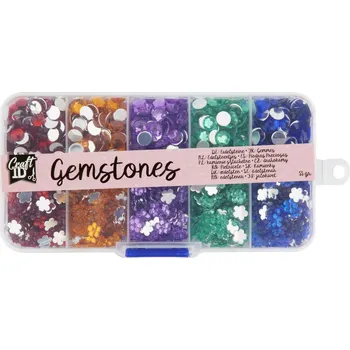 Sada barevných drahokamů v pořadači 55 gramů