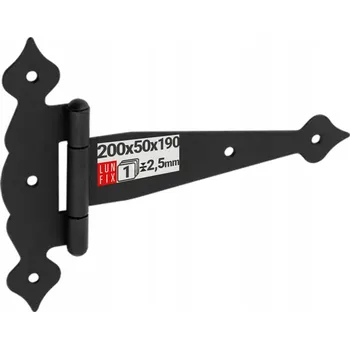 pant Ozdobný pant pro dřevěná vrata černý 200x50x190x2,5 trojúhelníkový 1 Ks