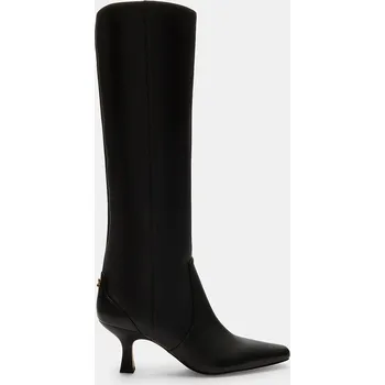 Dámské kozačky Kožené kozačky Coach Sculpted C Kitten Heel Leather Boot, 38, černá, 99X