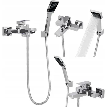 Vodovodní baterie Jednopáková nástěnná vanová a sprchová baterie Granitan Caro stříbrná