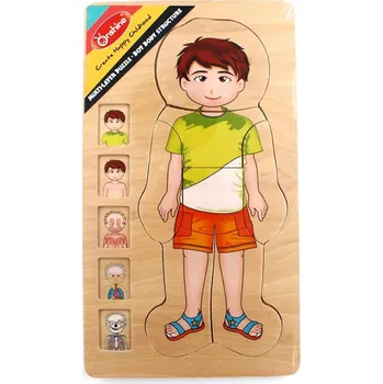 Dřevěná hračka Viga Dřevěné stavebnice Anatomie Chlapce Viga 6331