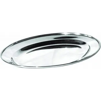 Oválná servírovací mísa z oceli 35 cm šedá