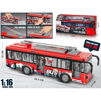 autíčko AUTOBUS NA BATERIE SE SVĚTLEM, ZVUKEM A OTEVÍRACÍMI DVEŘMI