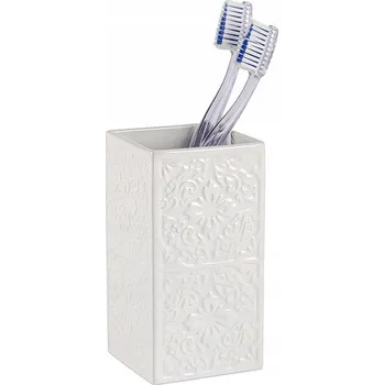 Držák na kartáček Keramický kelímek NA zubní kartáčky - bílý hrnek