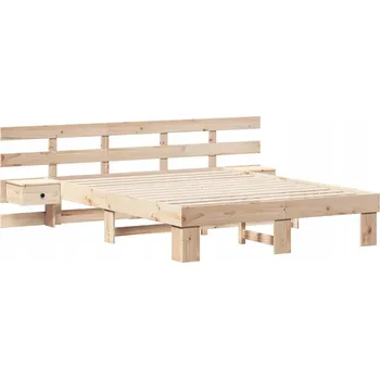 Postel Rámeček postele Hnědý 150 x 200 cm Masivní borovicové dřevo