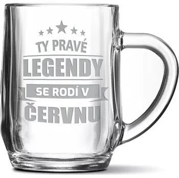 Sklenice Sablio Půllitr Ty pravé legendy se rodí v červnu: 0,5