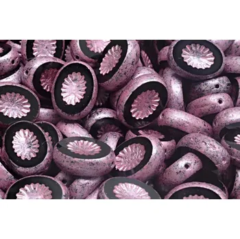 Korálek Ploškované Oválky Kiwi (14x10mm) č. 64