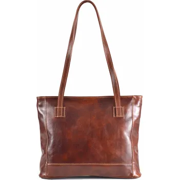 Kabelka Velká kabelka A4 kožená přes rameno hnědá (5522-03)