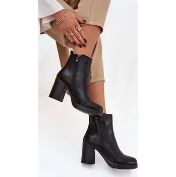 Dámská obuv Dámské botky na sloupku – černé Ryselle Velikost: 41