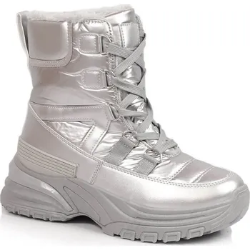 Dívčí obuv Potocki W WOL117B metalické šněrovací sněhule 38