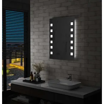 Zrcadlo vidaXL Koupelnové nástěnné zrcadlo s LED osvětlením 60 x 80 cm [144700]
