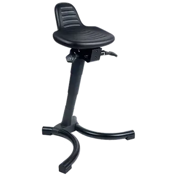 Stolička Work & Sit 05, podpěrná stolička, PUR černá