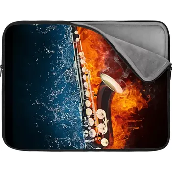 pouzdro na notebook Sablio Obal na notebook Ohnivý saxofon - 13"
