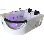 Hydromasážní vana Double 170×118 cm - dvoumístná s ohřevem vody | Aplomo Orientace: Pravá, 32667_PRA