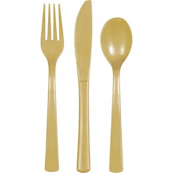 Příbor Sada příborů UniqueParty Gold 18 dílů