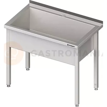 Nerezový dřez Stůl svařovaný s jednokomorovou vanou 1000x600x850 mm, 300 mm | STALGAST, 611506