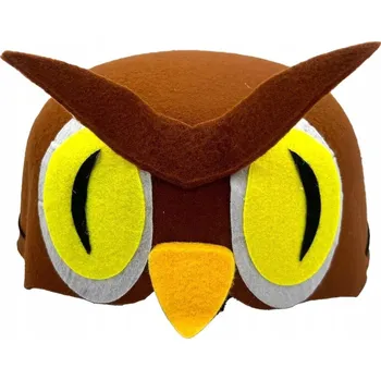 Čepice SOVA ČEPICE S OBOČÍM SOVIČKA PLSTĚNÁ PRO DĚTI KE KOSTÝMU