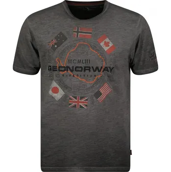 Pánské tričko GEOGRAPHICAL NORWAY tričko pánské JIRKEL MEN L tmavě šedá
