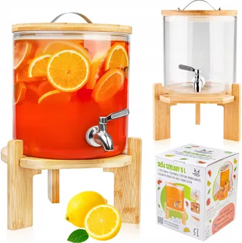 Sklenice Džbán SuperButelki Sklenice se kohoutkem 5 L 5 l