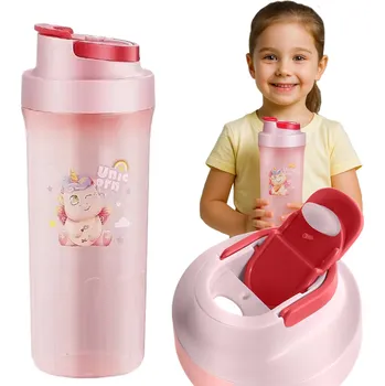 Láhev VERK GROUP Láhev na vodu pro děti 500 ml do školy a školky - růžová