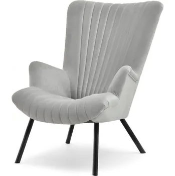 Křeslo Mebel Partner Lanzaris (šedá + zlatá)