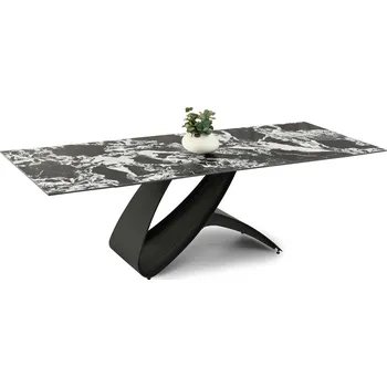 Křeslo Mebel Partner Caramelos (mramor + černá)