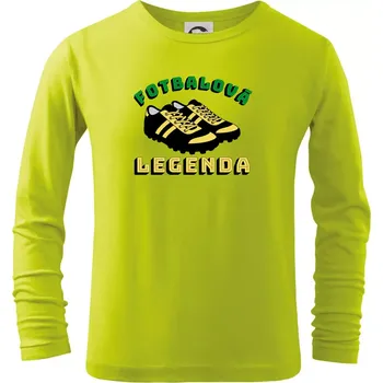 Dětská móda Fotbalová legenda kopačky - Triko dětské Long Sleeve - 158 cm/12 let ( Limetková )